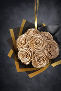 Gold Satin Rosen  – Luxus Geschenk ahnänger