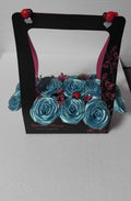 Blaue Satin Rosen Box – Exklusive Geschenkidee
