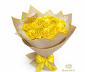 Gelbe Satin Rosen – Handgemachter geschenk