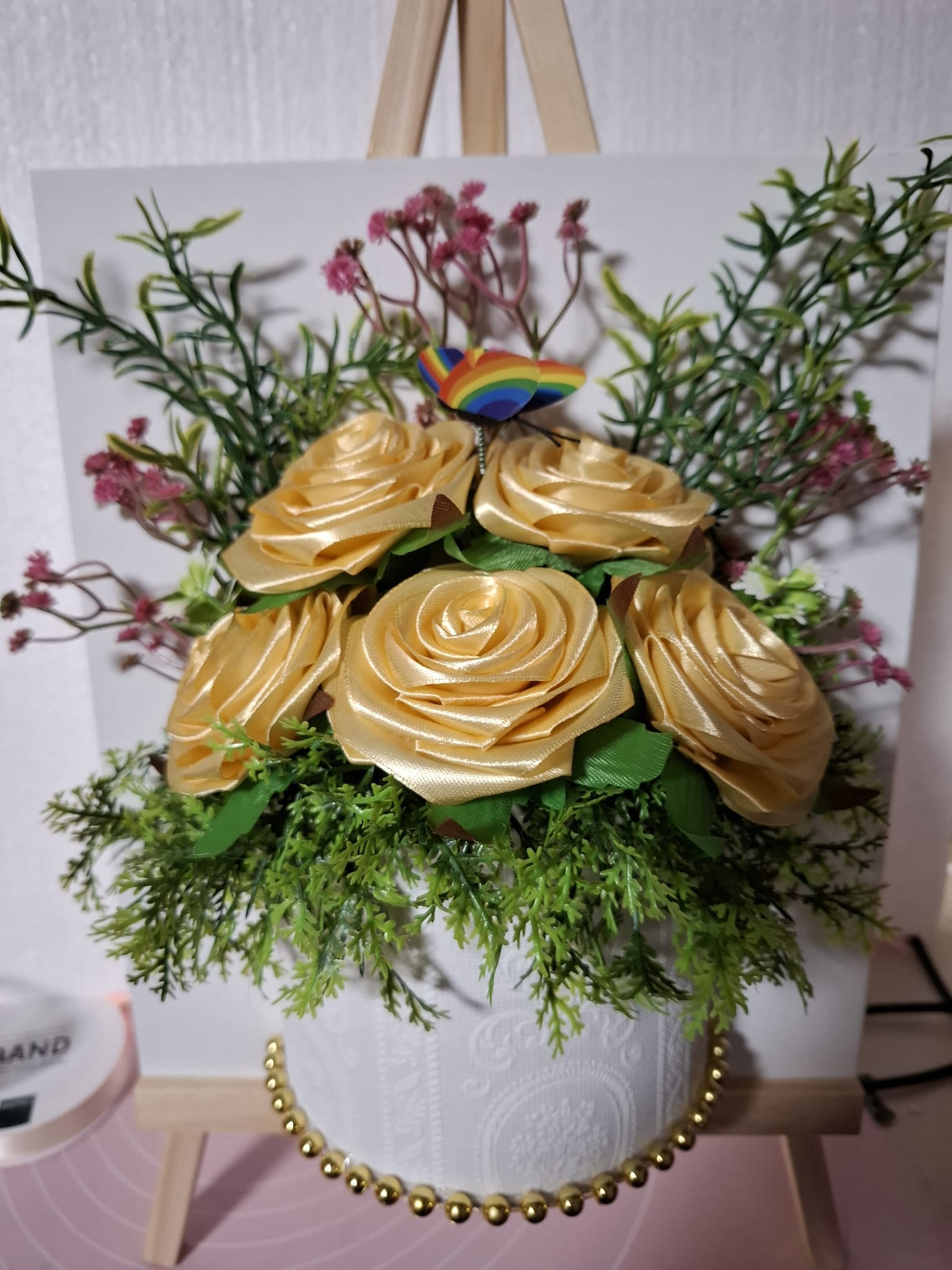 Handgefertigtes Rosen-Arrangement auf Leinwand – Elegantes Geschenk | ROSEN JACA