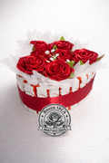 Herz Geschenkbox mit Rosen & Schokolade – Handgemacht | ROSEN JACA