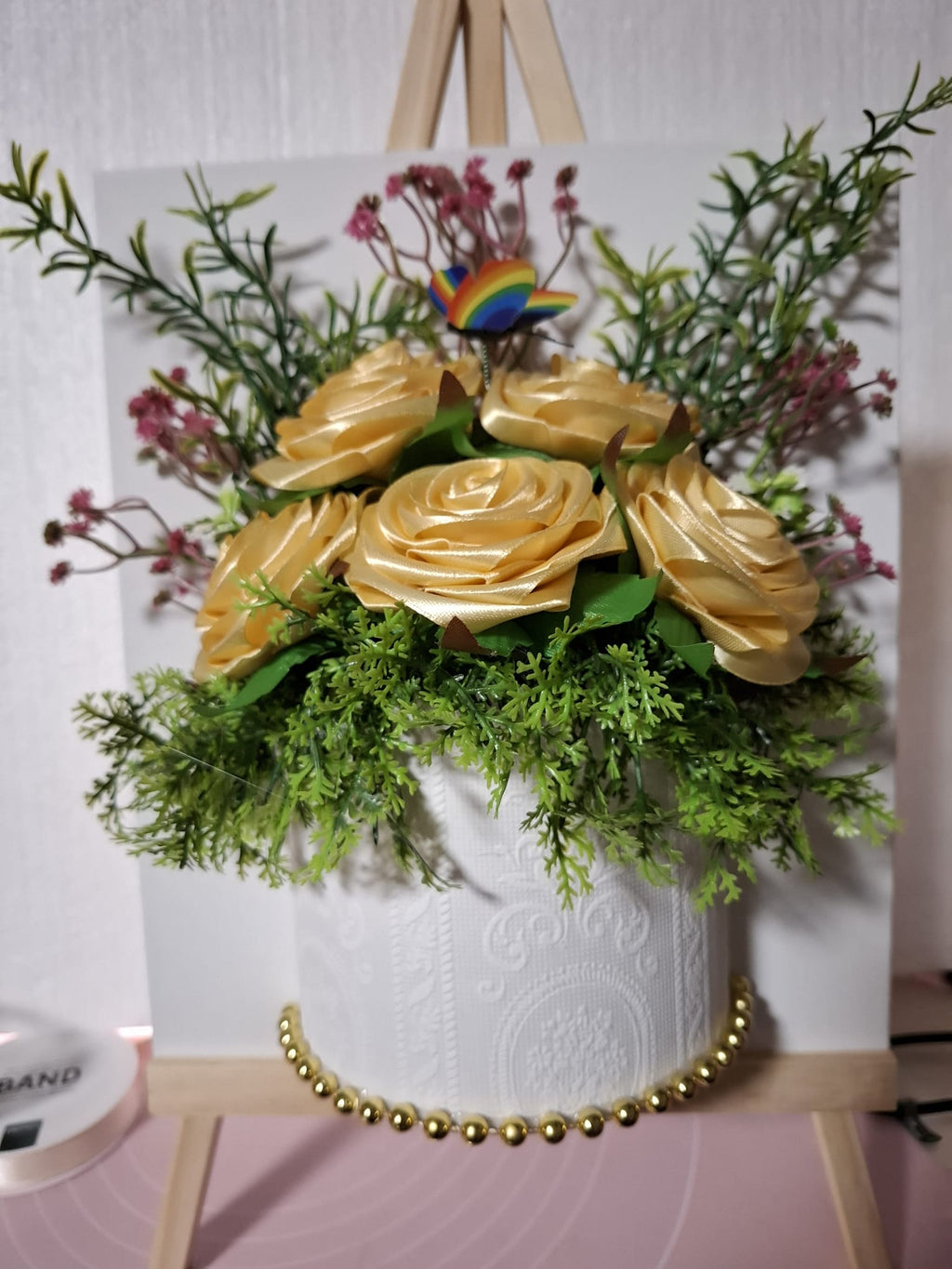 Handgefertigtes Rosen-Arrangement auf Leinwand – Elegantes Geschenk | ROSEN JACA
