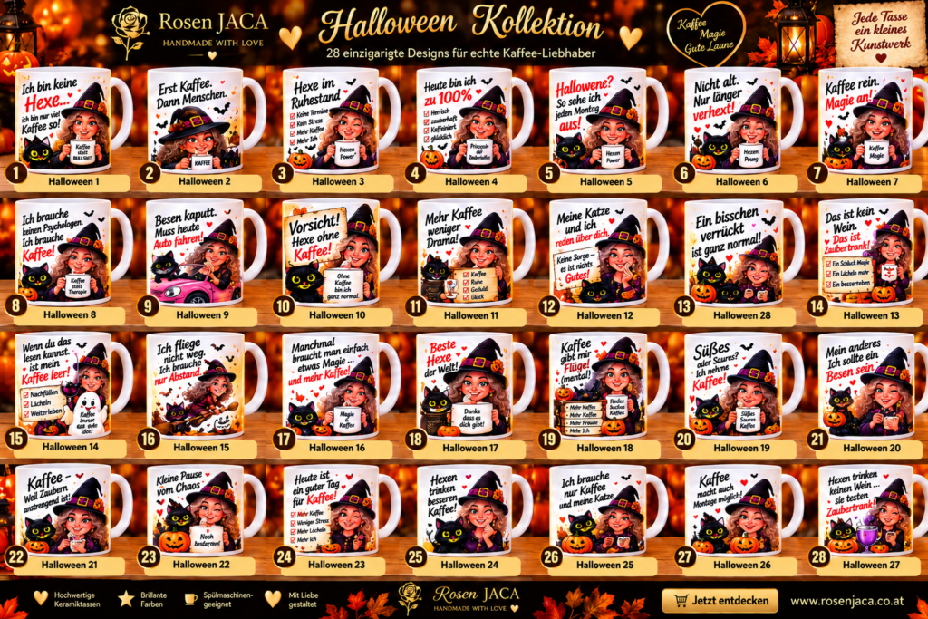 Halloween Tassen - Rosen Jaca